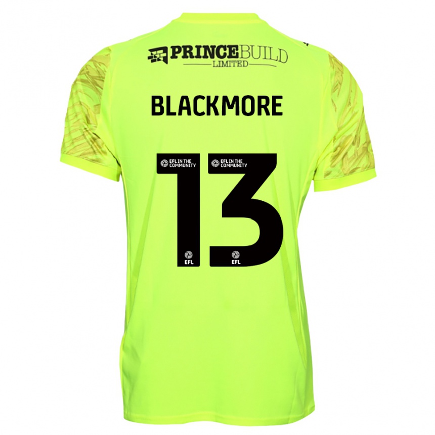 נשים כדורגל ויל בלקמור #13 שחור ירוק פלורסנט חולצת שוער 2025/26