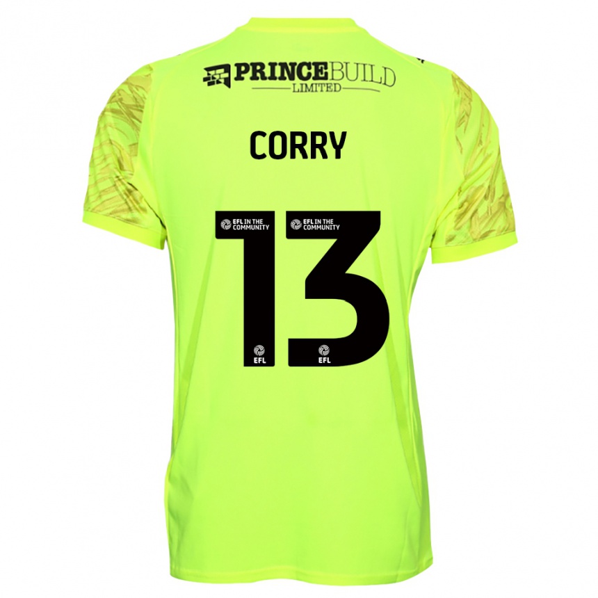 נשים כדורגל Neive Corry #13 שחור ירוק פלורסנט חולצת שוער 2025/26