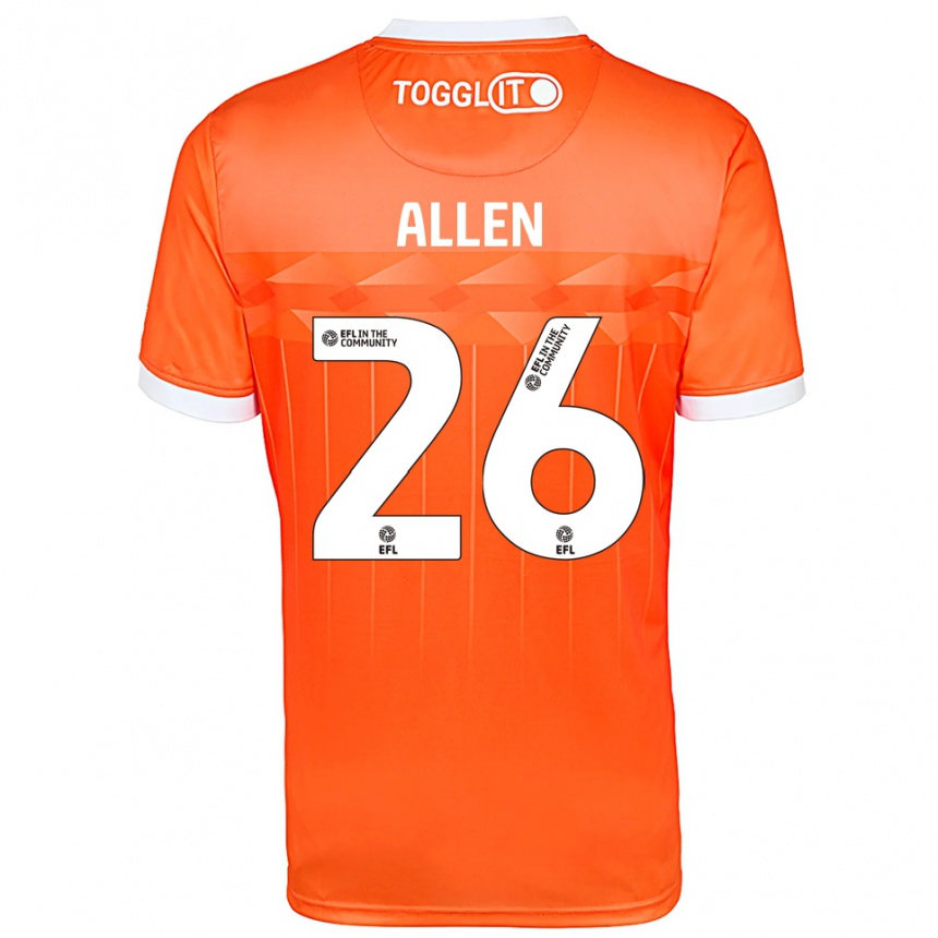 נשים כדורגל Lauren Allen #26 לבן כתום חולצת שוער 2025/26