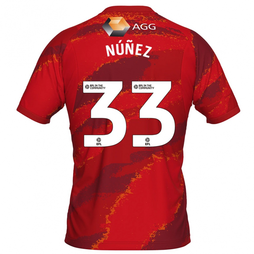 נשים כדורגל Anthony Núñez #33 לבן אדום חולצת שוער 2025/26