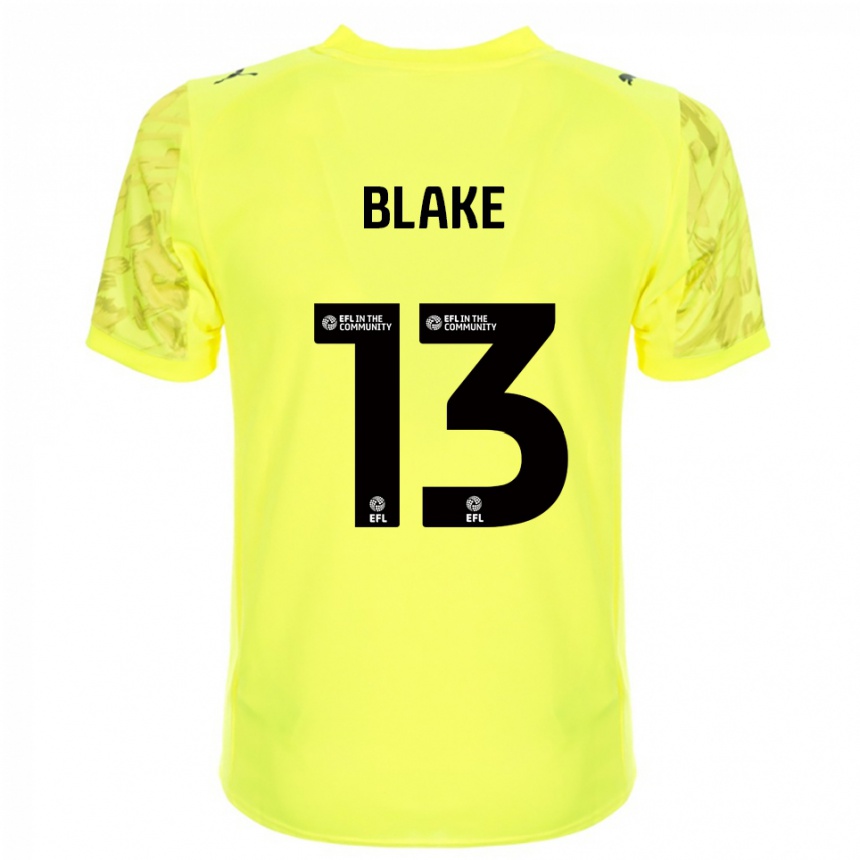 נשים כדורגל Billy Blake #13 שחור צהוב חולצת שוער 2025/26