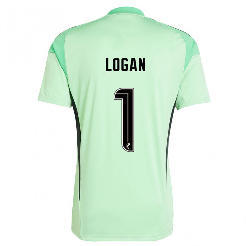 נשים כדורגל קלואי טגארט לוגן #1 שחור ירוק בהיר חולצת שוער 2025/26