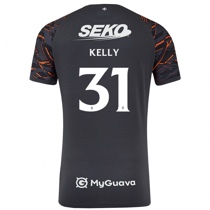 נשים כדורגל ליאם קלי #31 אפור כהה חולצת שוער 2025/26