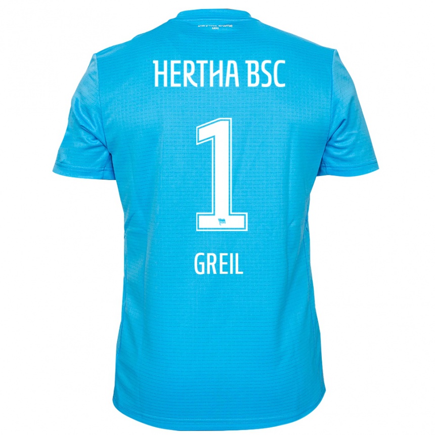 נשים כדורגל Luis Greil #1 כחול בהיר לבן חולצת שוער 2025/26