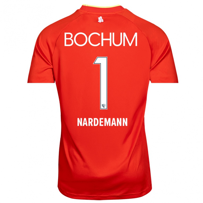 נשים כדורגל Kari Närdemann #1 אדום לבן חולצת שוער 2025/26