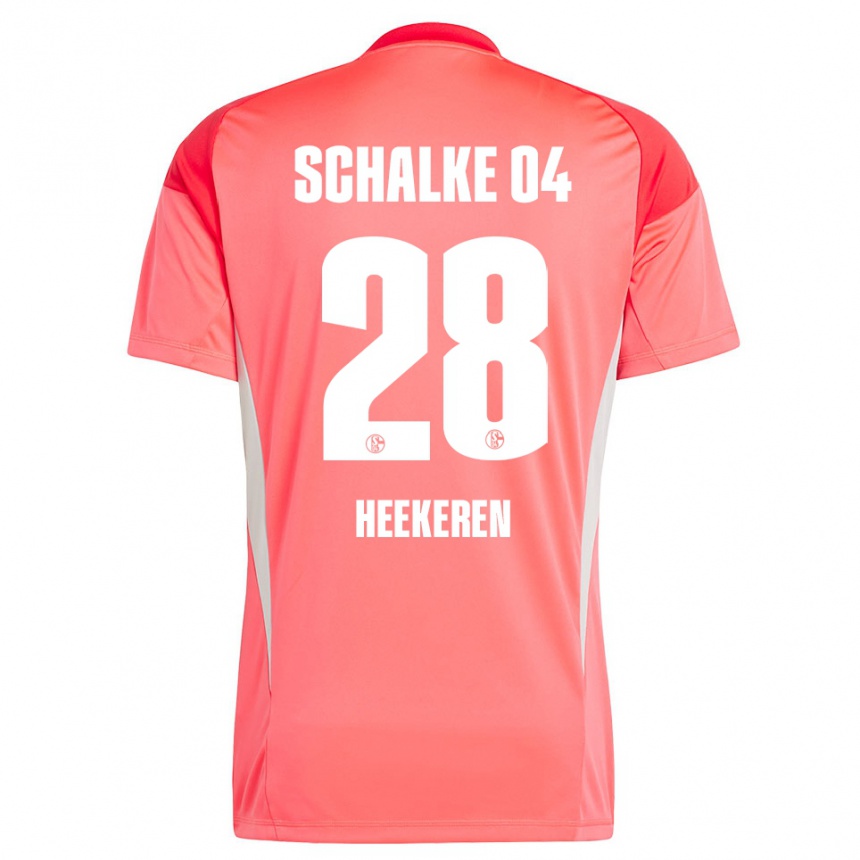 נשים כדורגל ג׳אסטין היקרן #28 אדום אלמוג חולצת שוער 2025/26