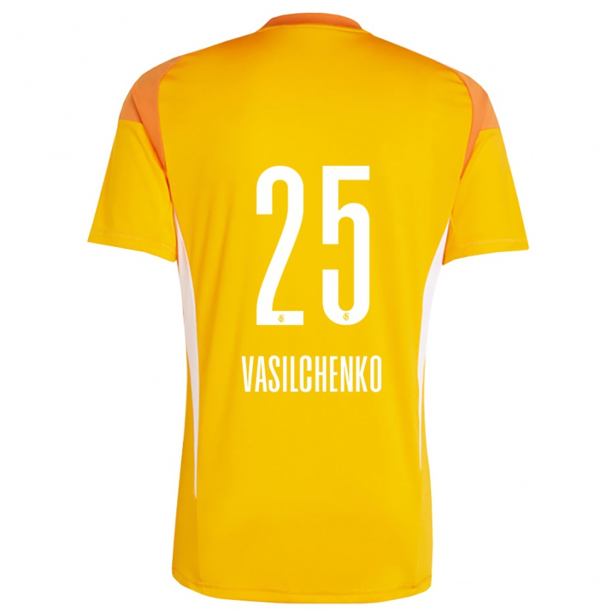 נשים כדורגל Leonard Vasilchenko #25 צהוב כתום חולצת שוער 2025/26