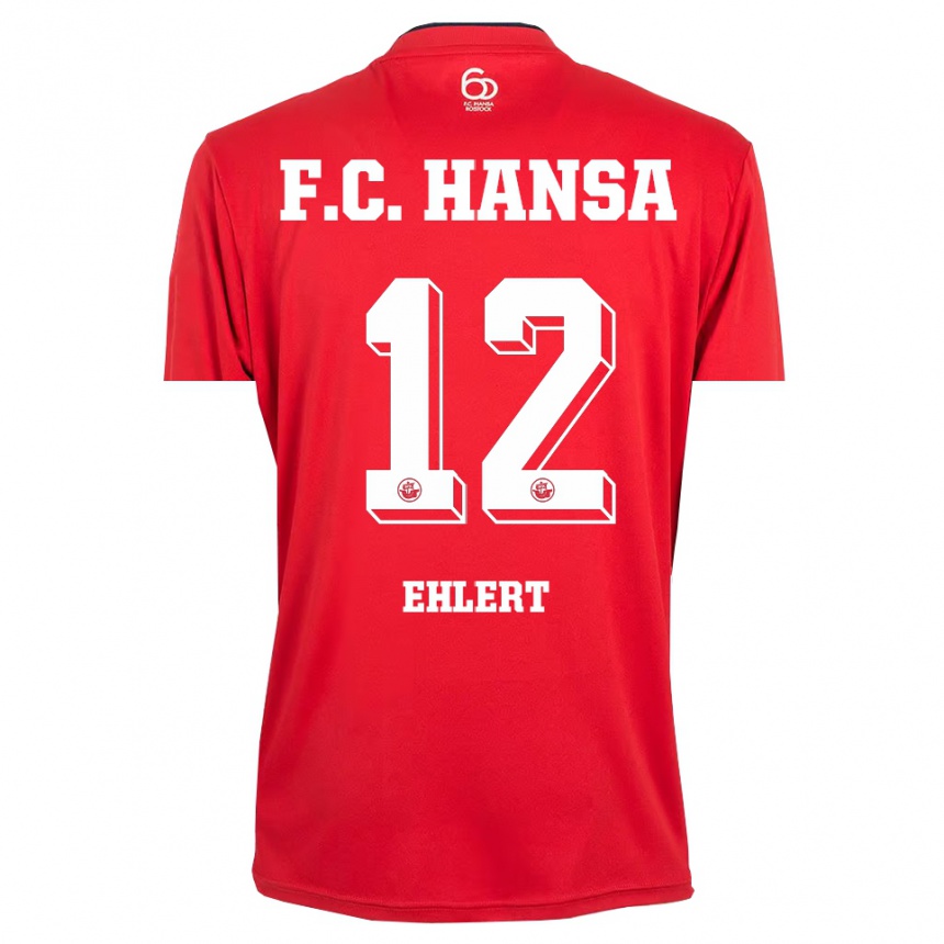 נשים כדורגל יונס אהלרט #12 אדום לבן חולצת שוער 2025/26
