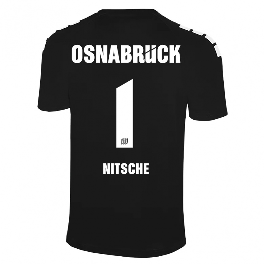 נשים כדורגל Till Nitsche #1 שחור לבן חולצת שוער 2025/26