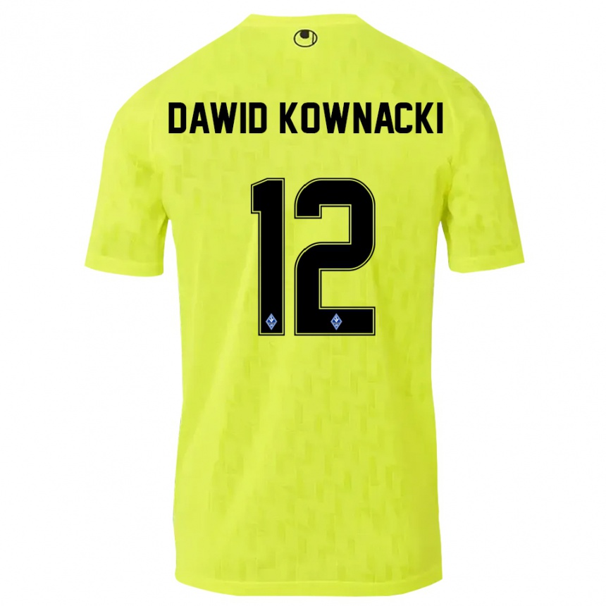 נשים כדורגל Jakub Dawid Kownacki #12 צהוב שחור חולצת שוער 2025/26