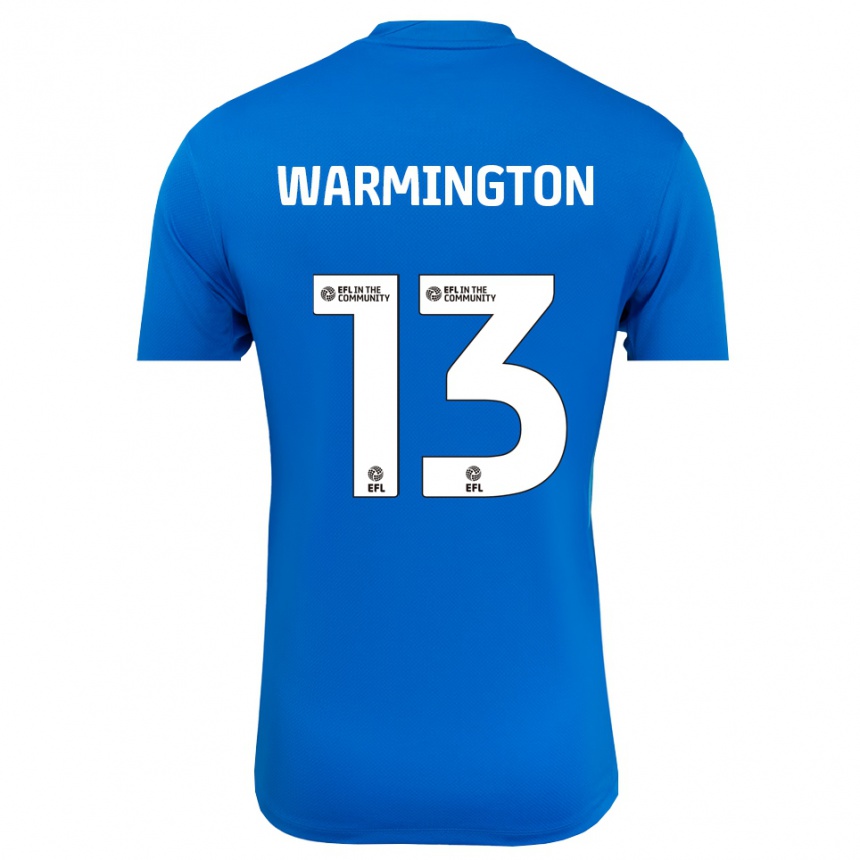 נשים כדורגל טייריס וורמינגטון #13 כחול לבן חולצת שוער 2025/26