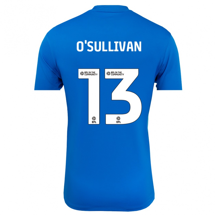 נשים כדורגל וויליאם אוסאליבן #13 כחול לבן חולצת שוער 2025/26