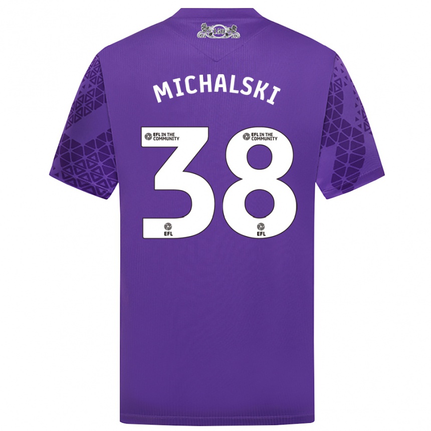 נשים כדורגל ניקולס ג׳ייק מיכאלסקי #38 סגול לבן חולצת שוער 2025/26