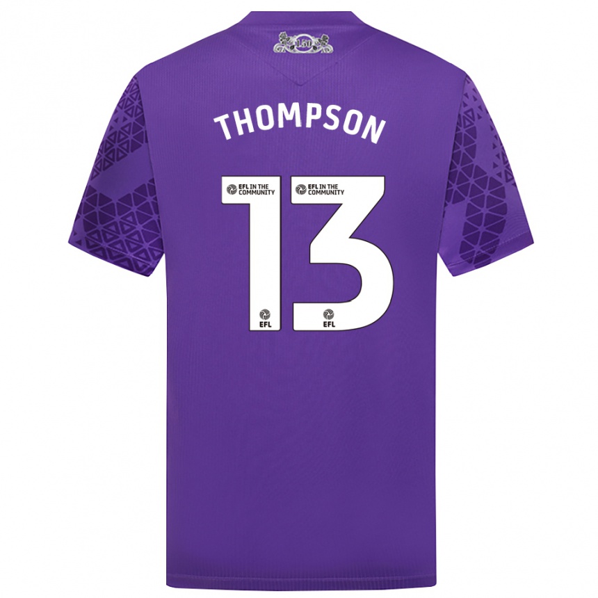 נשים כדורגל Luke Thompson #13 סגול לבן חולצת שוער 2025/26