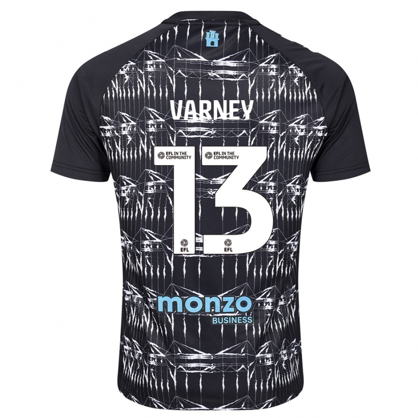 נשים כדורגל Oscar Varney #13 כחול שחור חולצת שוער 2025/26