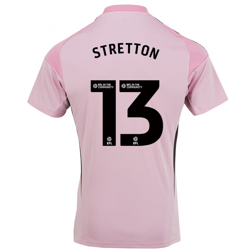 נשים כדורגל Leo Stretton #13 ורוד פריחת הדובדבן חולצת שוער 2025/26