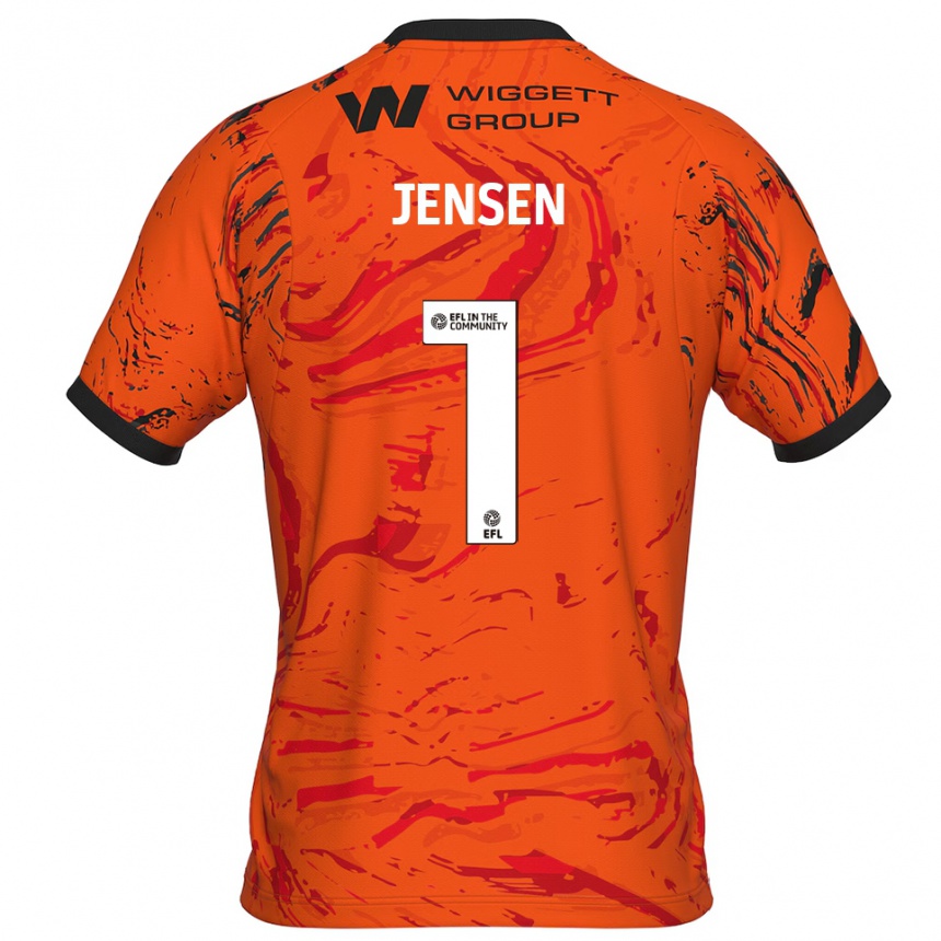 נשים כדורגל לוקאס ינסן #1 כתום שחור חולצת שוער 2025/26