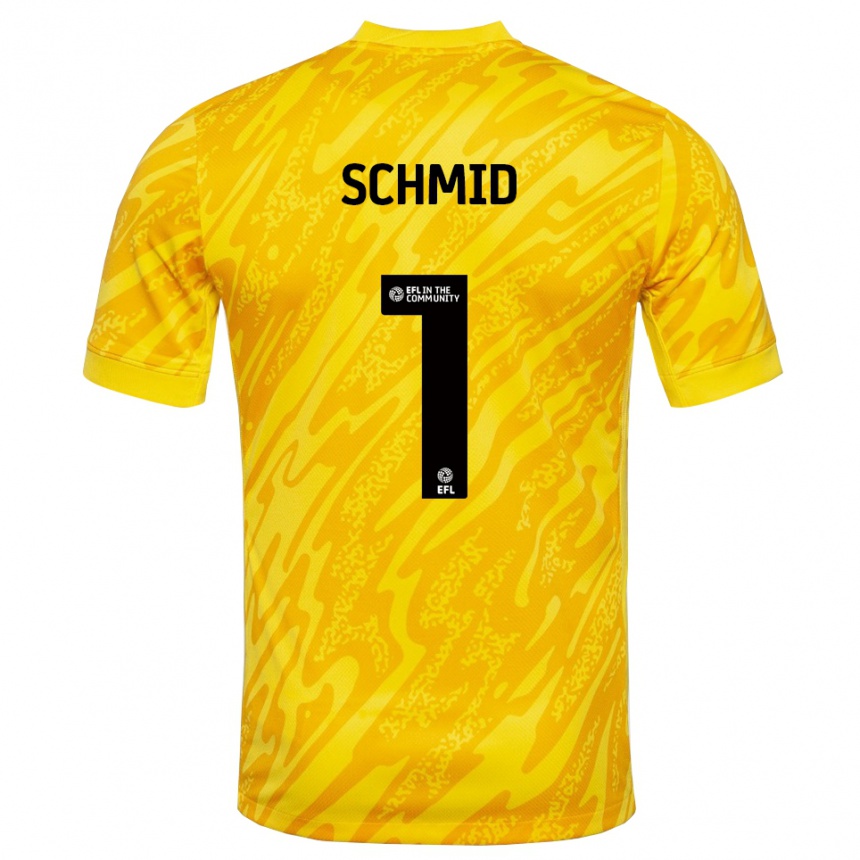 נשים כדורגל ניקולאס שמיד #1 שחור צהוב חולצת שוער 2025/26