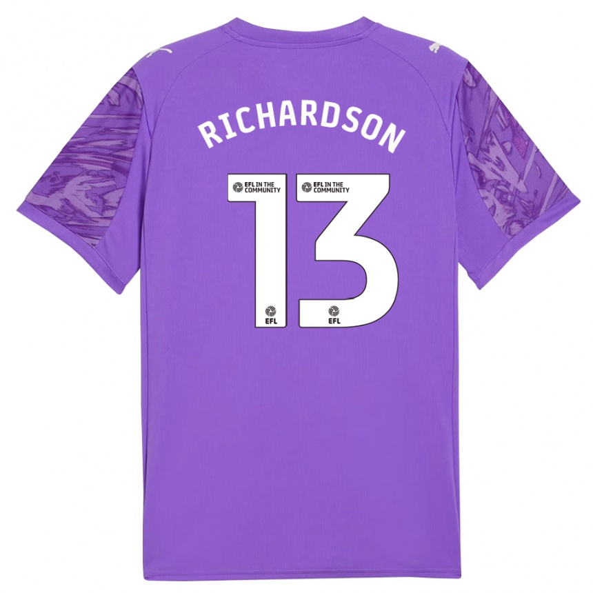 נשים כדורגל קייל ריצ'רדסון #13 סגול לבן חולצת שוער 2025/26