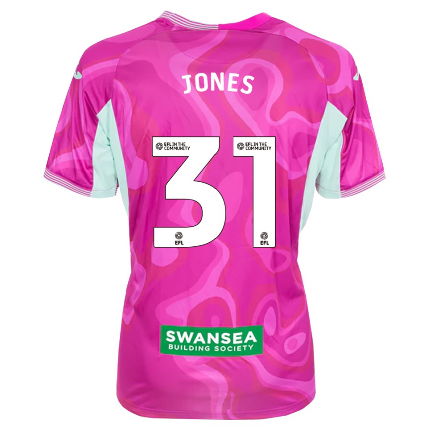נשים כדורגל Verity Jones #31 מגנטה לבן חולצת שוער 2025/26