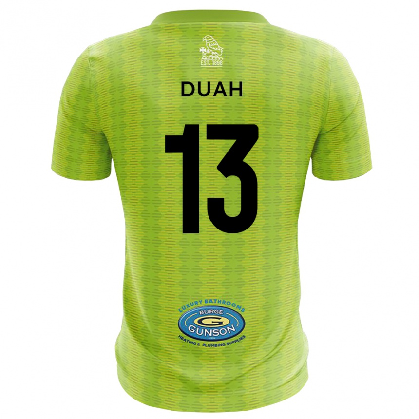 נשים כדורגל Enos Duah #13 ירוק דשא חולצת שוער 2025/26