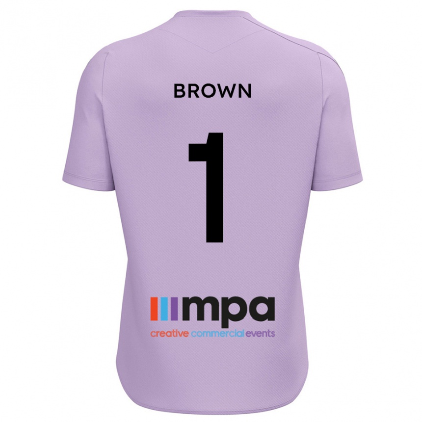 נשים כדורגל Rory Brown #1 סגול שחור חולצת שוער 2025/26