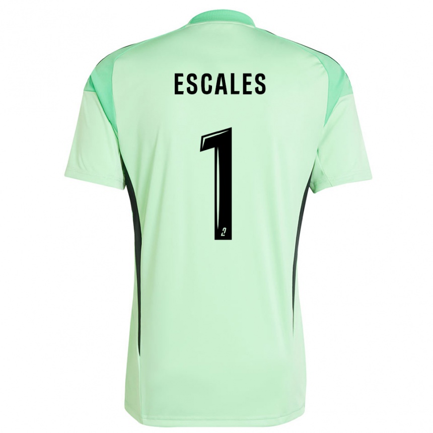 נשים כדורגל פלוריאן אסקלס #1 ירוק בהיר שחור חולצת שוער 2025/26