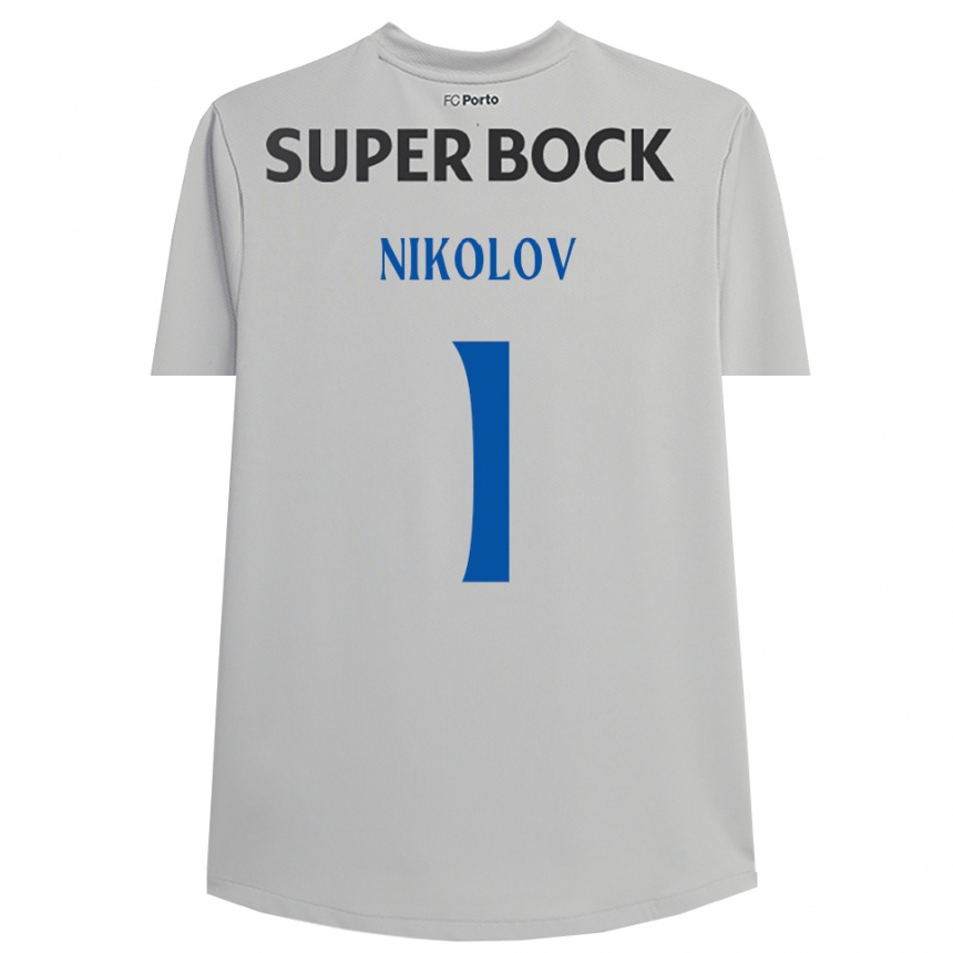 נשים כדורגל אנטוני ניקולייב ניקולוב #1 אפור בהיר שחור חולצת שוער 2025/26