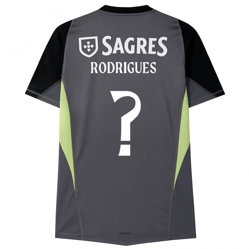 נשים כדורגל Miguel Rodrigues #0 אפור כהה שחור חולצת שוער 2025/26