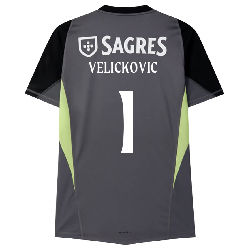 נשים כדורגל לוקה וליצ׳קוביץ׳ #1 אפור כהה שחור חולצת שוער 2025/26