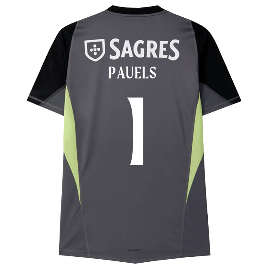 נשים כדורגל לנה פאואלס #1 אפור כהה שחור חולצת שוער 2025/26