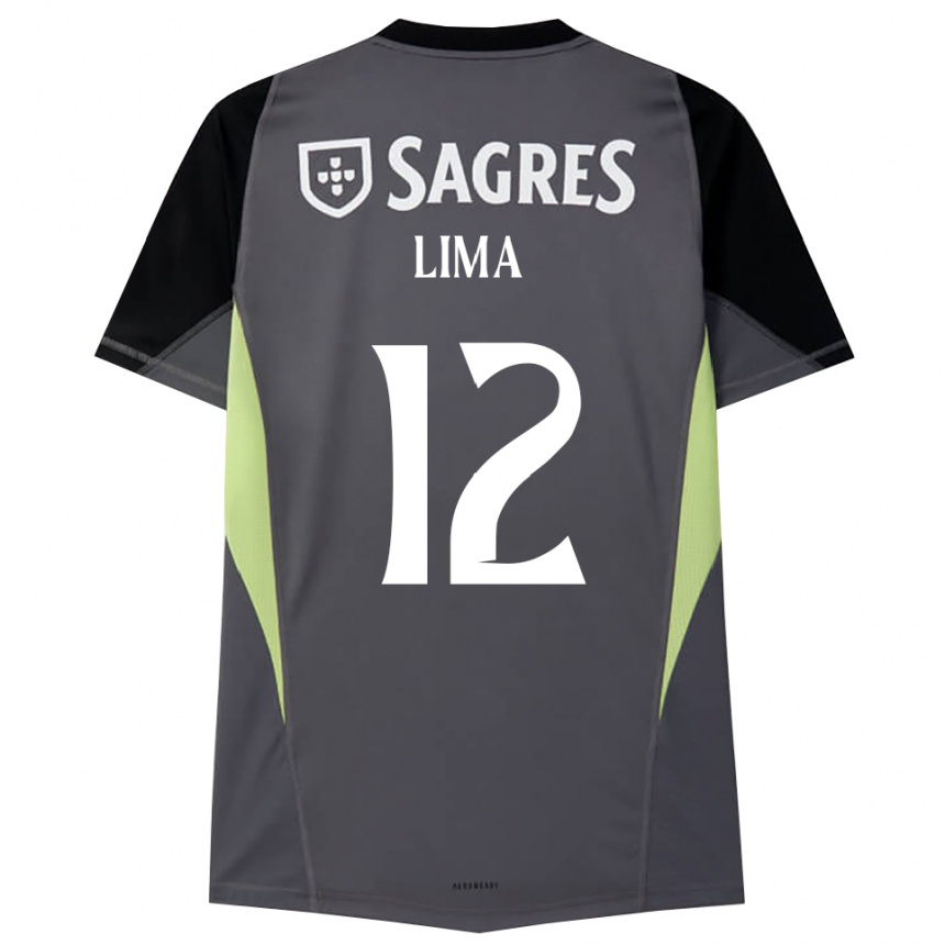 נשים כדורגל טאיס סנטוס מאסדו לימה #12 אפור כהה שחור חולצת שוער 2025/26