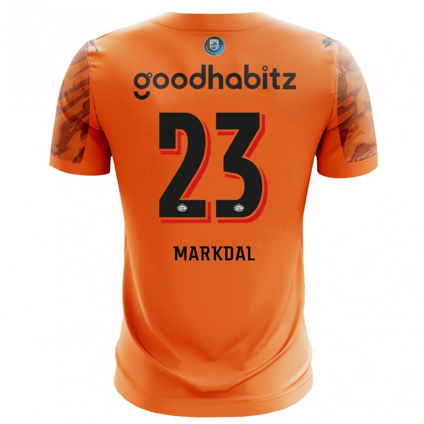 נשים כדורגל Mikkel Markdal #23 כתום שחור חולצת שוער 2025/26