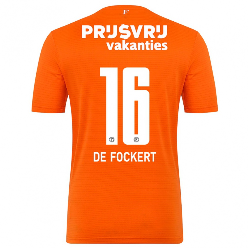 נשים כדורגל Maarten de Fockert #16 כתום שחור חולצת שוער 2025/26