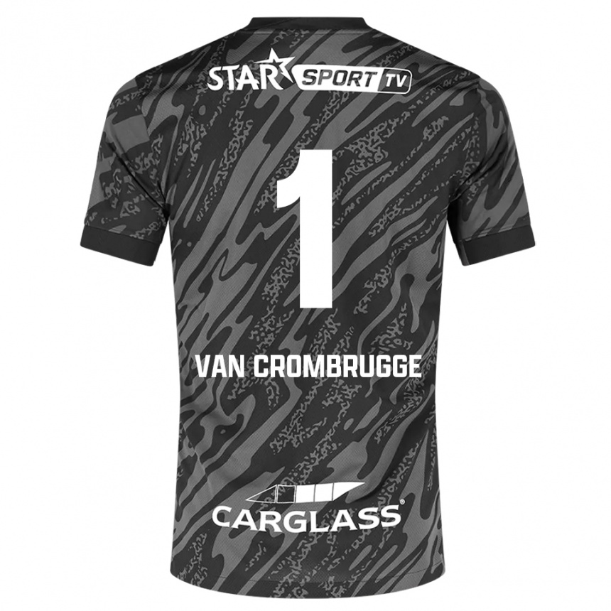 נשים כדורגל הנדריק ואן קרומברוז' #1 אפור כהה שחור חולצת שוער 2025/26