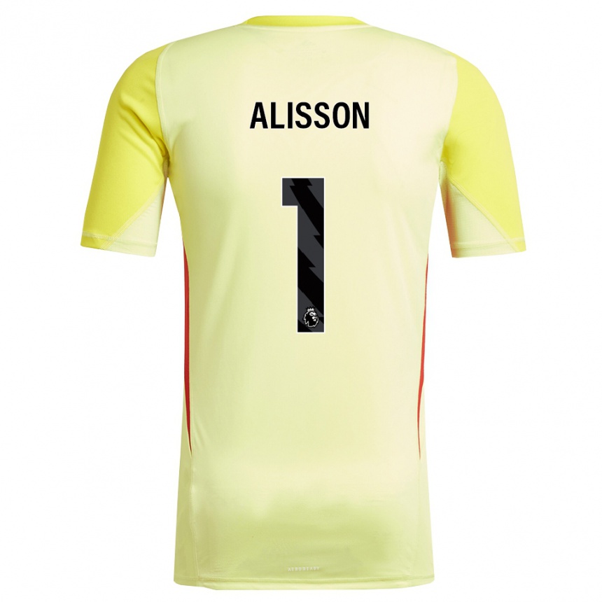 נשים כדורגל אליסון בקר #1 צהוב אדום חולצת שוער 2025/26