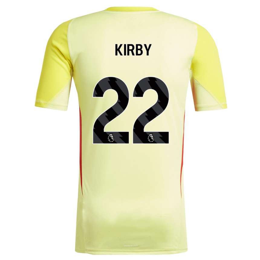 נשים כדורגל פיי קירבי #22 צהוב אדום חולצת שוער 2025/26