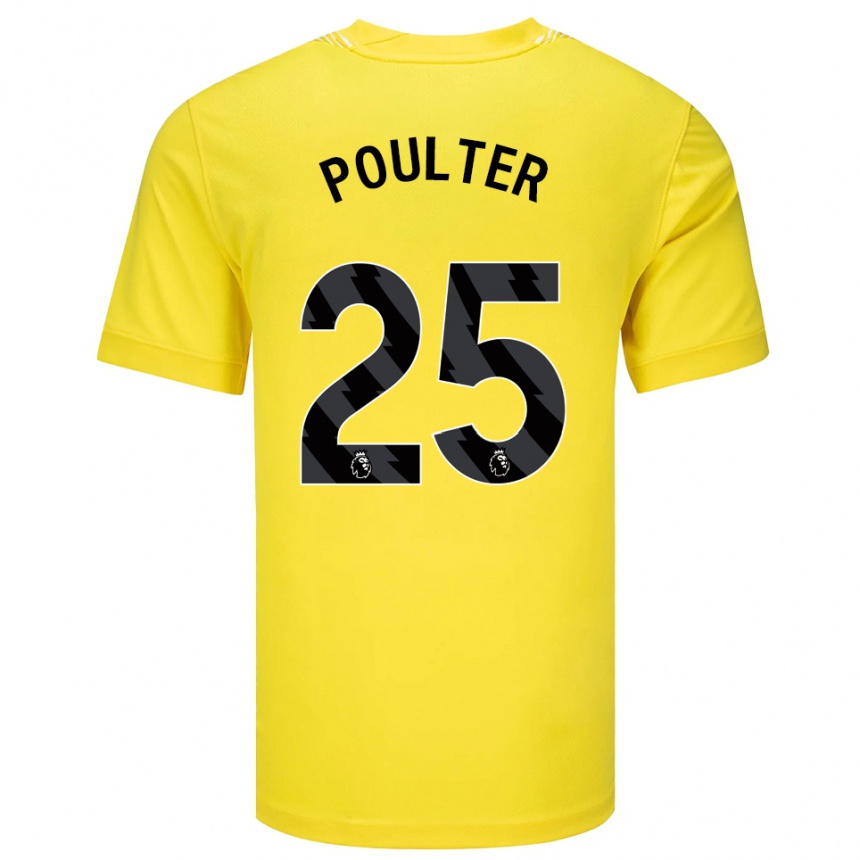 נשים כדורגל האנה פולטר #25 צהוב שחור חולצת שוער 2025/26