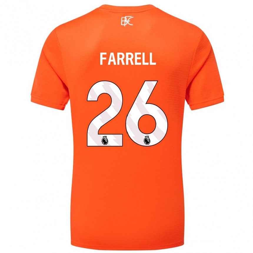 נשים כדורגל Lucy Farrell #26 כתום לבן חולצת שוער 2025/26