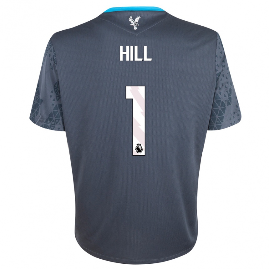 נשים כדורגל Marcus Hill #1 אפור כהה לבן חולצת שוער 2025/26