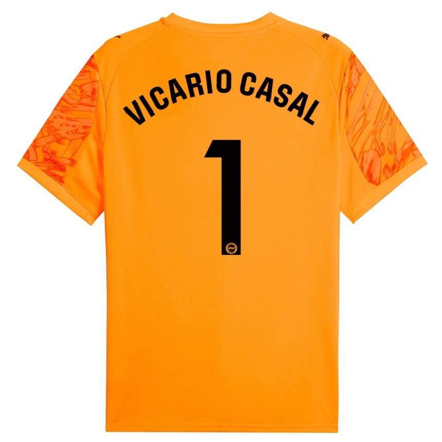 נשים כדורגל ג׳ימנה ויקאריו קאסל #1 כתום שחור חולצת שוער 2025/26