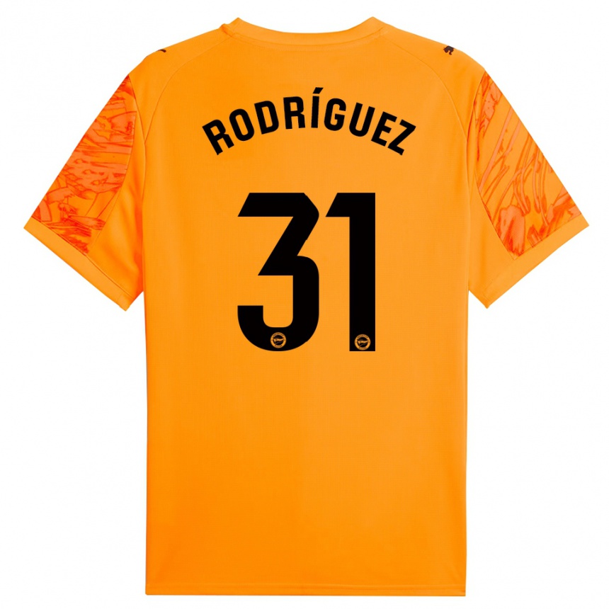 נשים כדורגל Adrián Rodríguez #31 כתום שחור חולצת שוער 2025/26