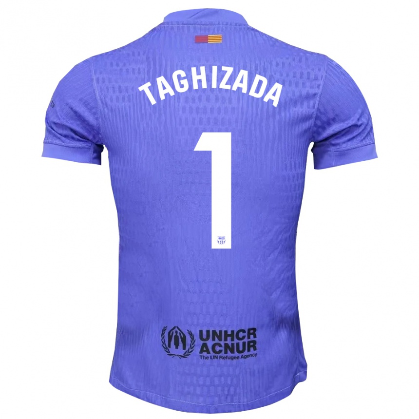 נשים כדורגל Eldar Taghizada #1 כחול שחור חולצת שוער 2025/26