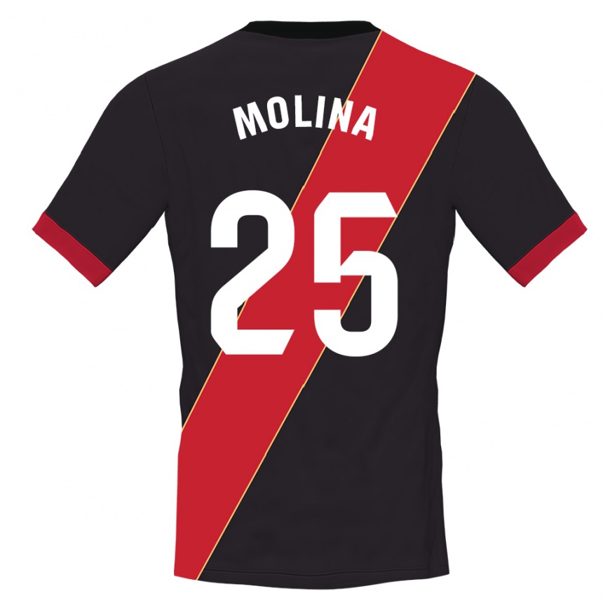 נשים כדורגל Adrián Molina #25 אדום שחור חולצת שוער 2025/26