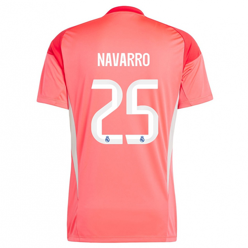 נשים כדורגל Javier Navarro #25 כתום אדום לבן חולצת שוער 2025/26