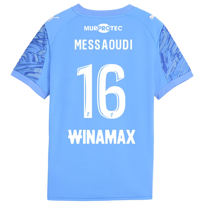 נשים כדורגל Fedwan Messaoudi #16 כחול בהיר לבן חולצת שוער 2025/26