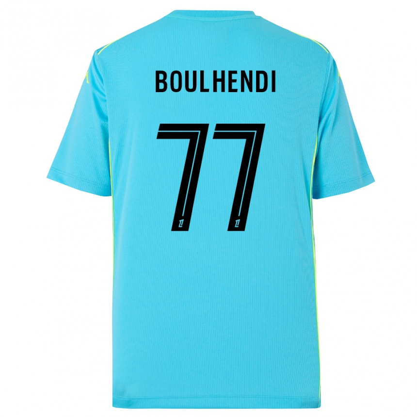 נשים כדורגל Teddy Boulhendi #77 כחול שמיים שחור חולצת שוער 2025/26