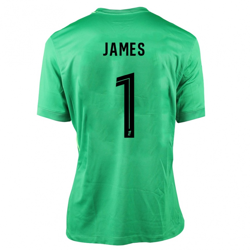 נשים כדורגל Martin James #1 ירוק שחור חולצת שוער 2025/26