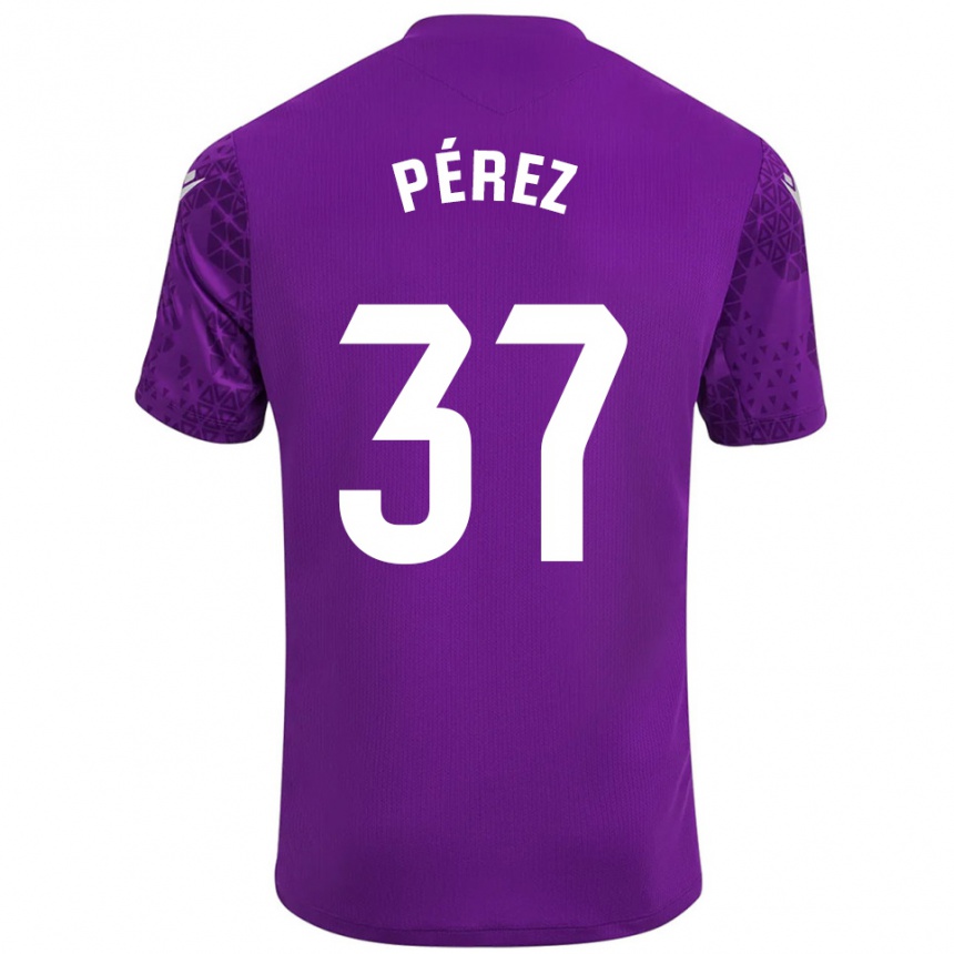 נשים כדורגל David Pérez #37 סגול כהה לבן חולצת שוער 2025/26