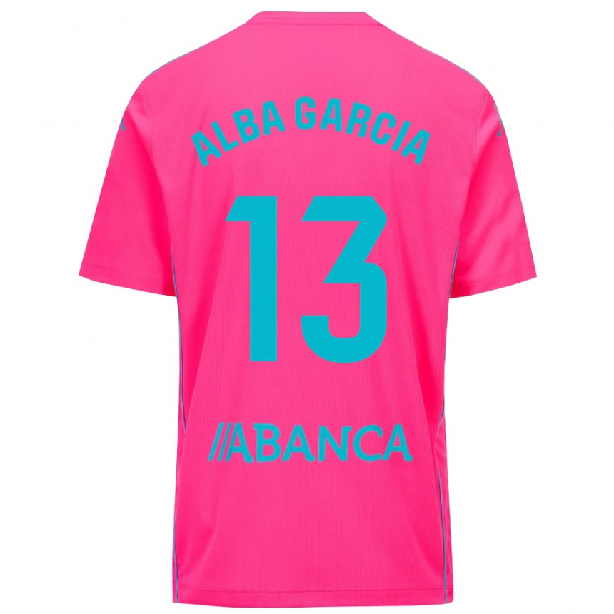 נשים כדורגל לוסיה אלבה גרסיה #13 ורוד עמוק שחור חולצת שוער 2025/26